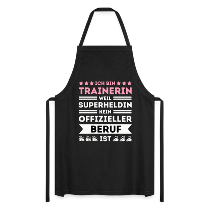 Kochschürze "Ich bin Trainerin, weil Superheldin kein offizieller Beruf ist" - Schwarz