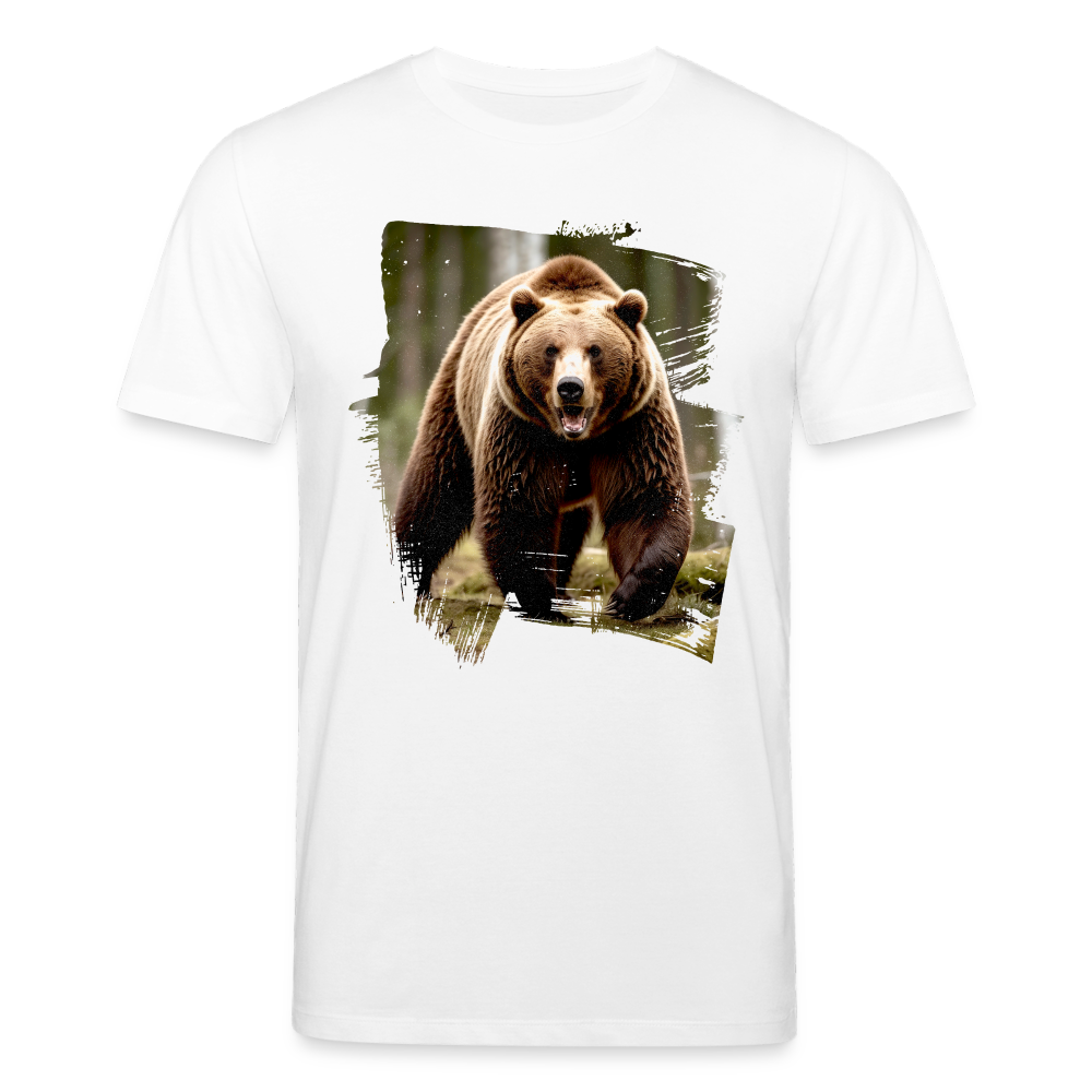 Männer Bio-T-Shirt "Majestätischer Bär" - weiß