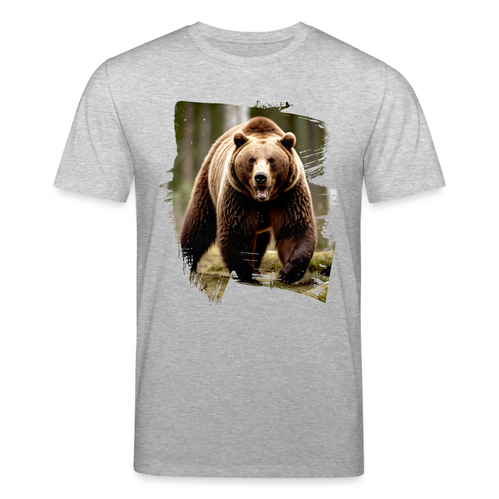 Männer Bio-T-Shirt "Majestätischer Bär" - Grau meliert