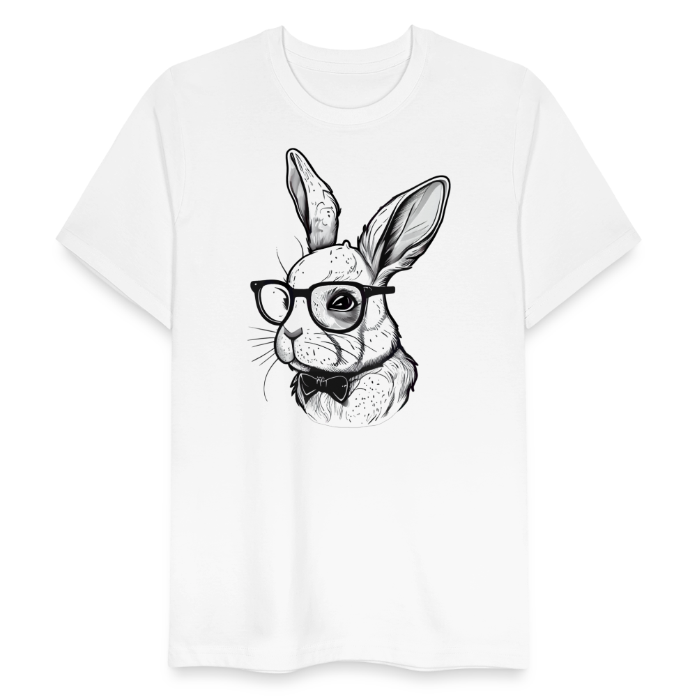 Frauen Bio-T-Shirt "Hase mit Fliege" - weiß