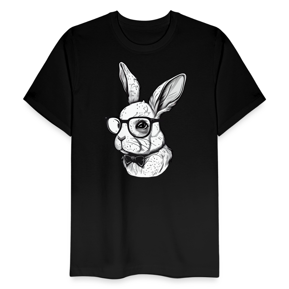 Frauen Bio-T-Shirt "Hase mit Fliege" - Schwarz