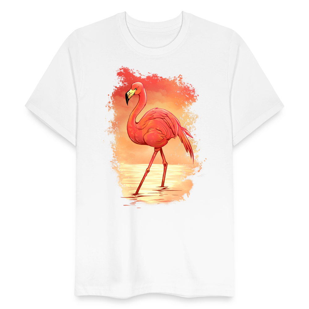 Frauen Bio-T-Shirt "Wunderschöner Flamingo" - weiß