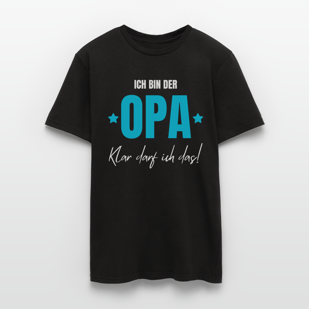 Männer T-Shirt "Ich bin der Opa - Klar darf ich das!" - Schwarz