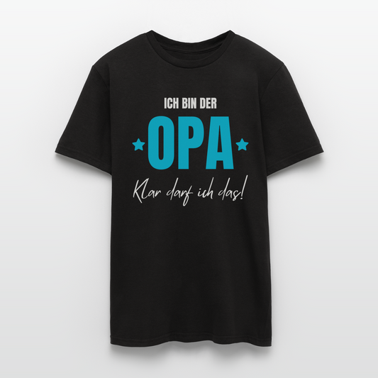 Männer T-Shirt "Ich bin der Opa - Klar darf ich das!" - Schwarz