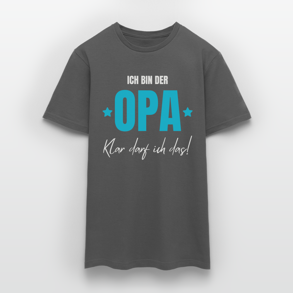 Männer T-Shirt "Ich bin der Opa - Klar darf ich das!" - Anthrazit