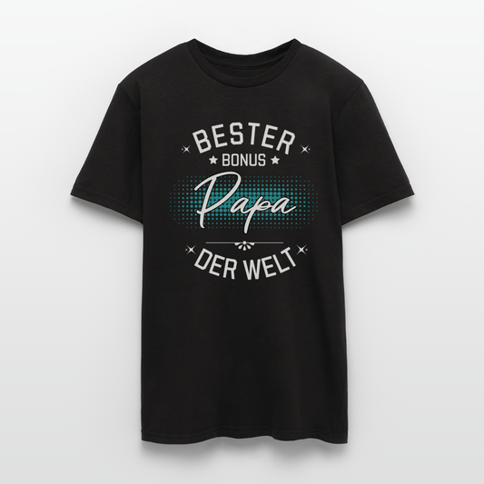 Männer T-Shirt "Bester Bonus Papa der Welt" - Schwarz