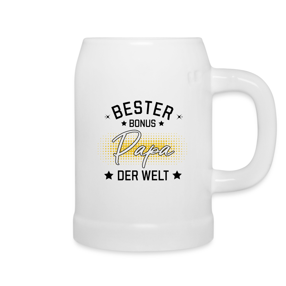 Bierkrug "Bester Bonus Papa der Wet" - Weiß