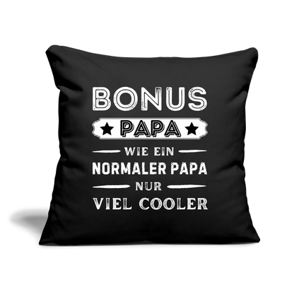 Sofakissen mit Füllung "Bonus Papa - wie ein normaler Papa, nur viel cooler" - Schwarz