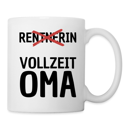 Tasse "Rentnerin - Vollzeit Oma" - Weiß