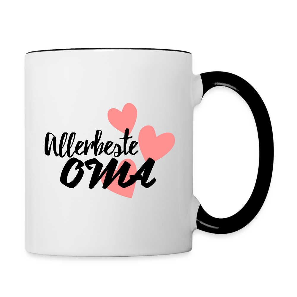 Tasse "Allerbeste Oma" - Weiß/Schwarz