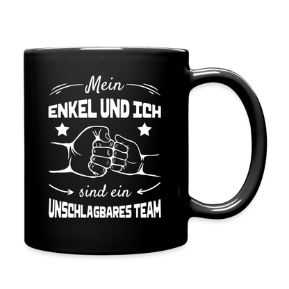 Tasse "Mein Enkel und ich sind ein unschlagbares Team" - Schwarz