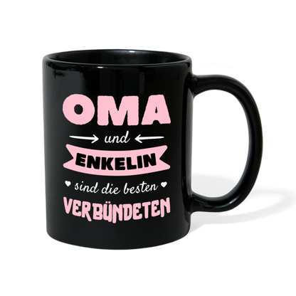 Tasse "Oma und Enkelin sind die besten Verbündeten" - Schwarz
