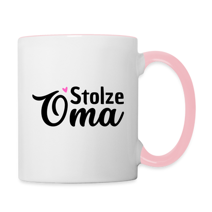 Tasse "Stolze Oma" - Weiß/Pink
