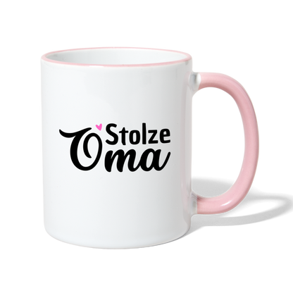 Tasse "Stolze Oma" - Weiß/Pink