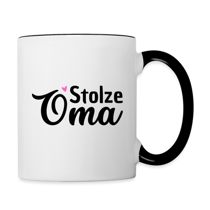 Tasse "Stolze Oma" - Weiß/Schwarz