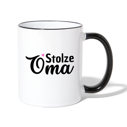 Tasse "Stolze Oma" - Weiß/Schwarz