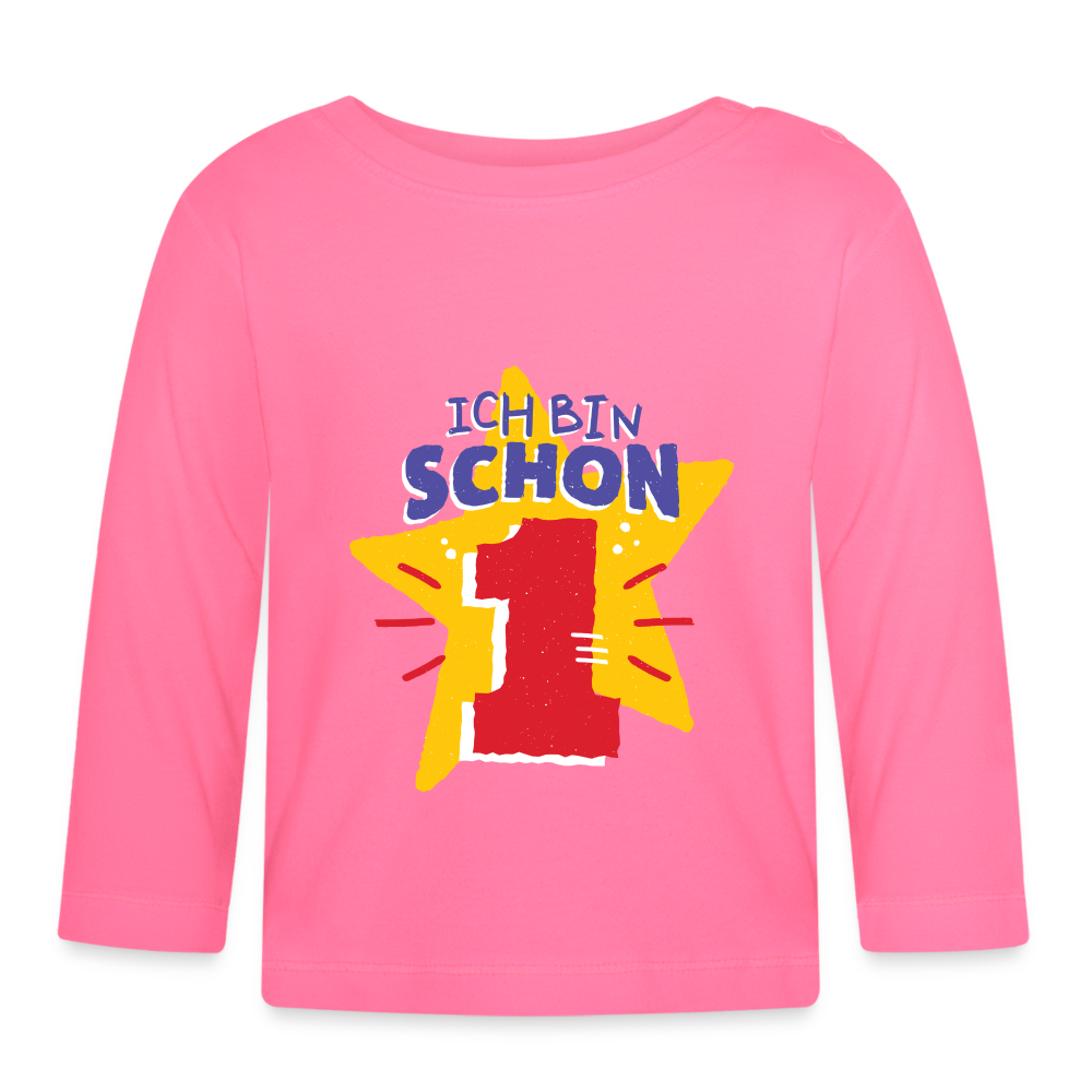 Baby Langarmshirt "Ich bin schon 1" (Sternenmotiv) - Azalea