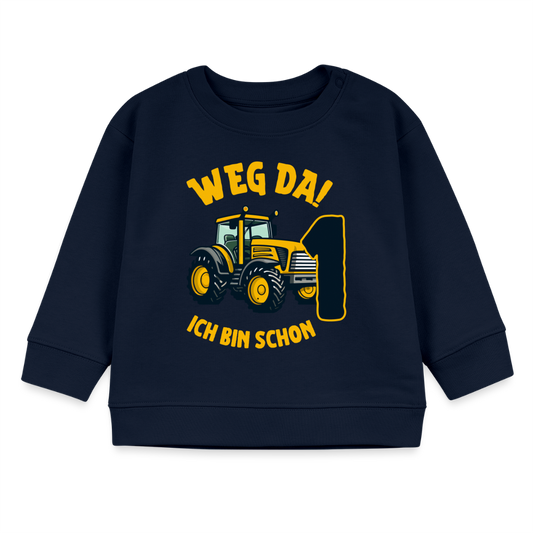 Geburtstagspullover "Weg da! Ich bin schon 1" (Traktor) - Navy