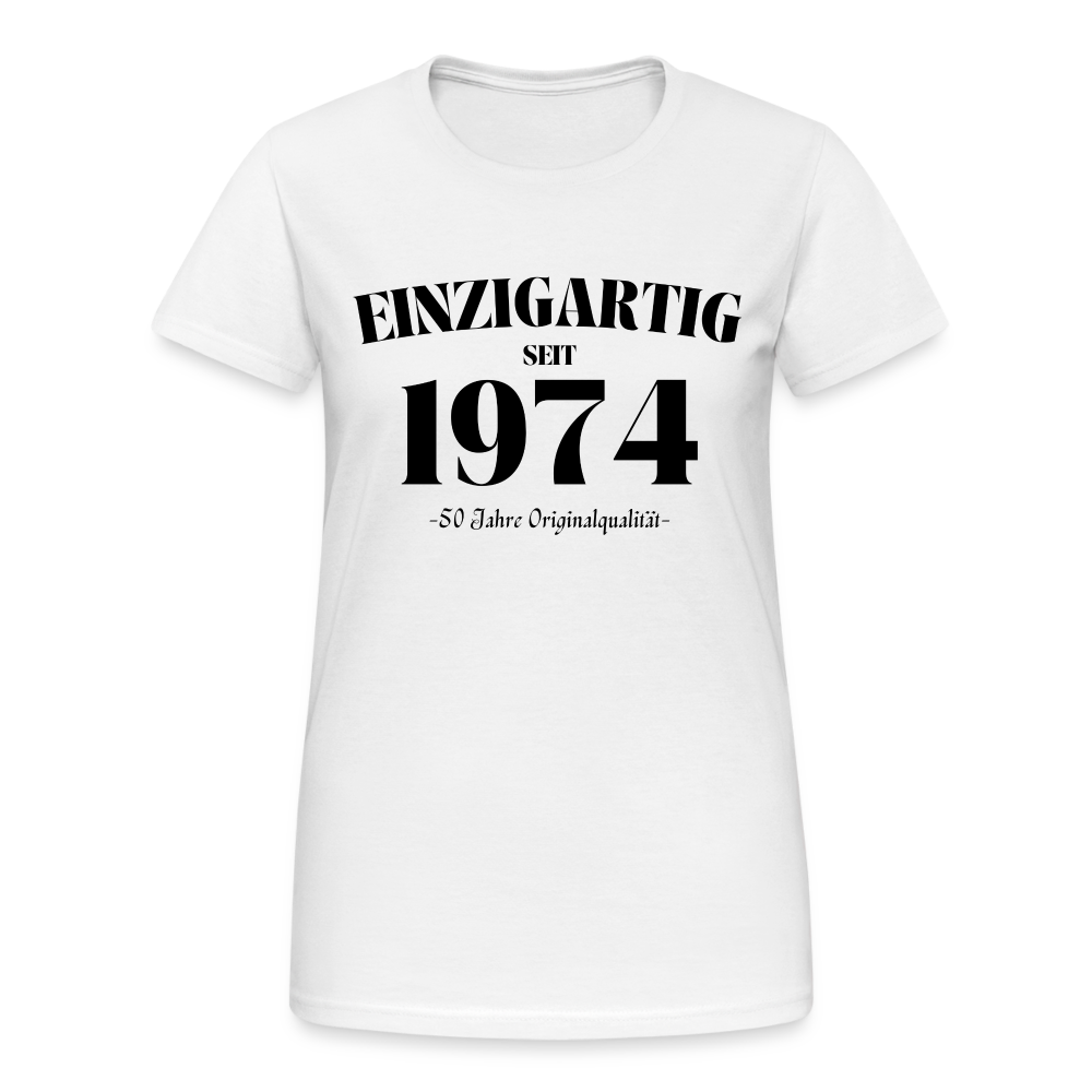 Frauen T-Shirt "Einzigartig seit 1974 - 50 Jahre Originalqualität" - Weiß