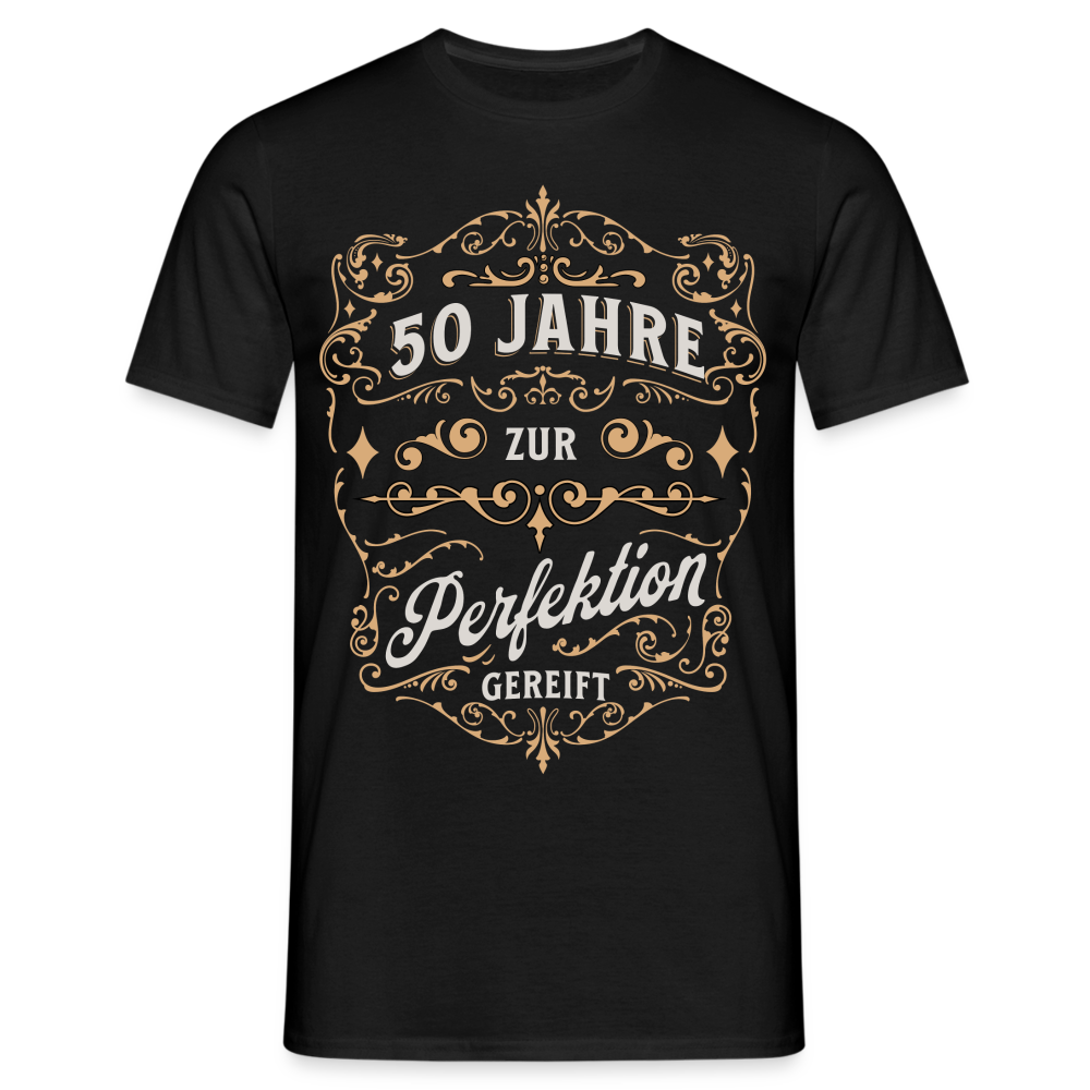 Männer T-Shirt "50 Jahre zur Perfektion gereift" - Schwarz