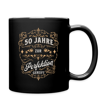 Tasse "50 Jahre zur Perfektion gereift" - Schwarz