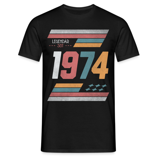 Männer T-Shirt "Legendär seit 1974" - Schwarz