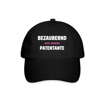 Baseballkappe "Bezaubernd wie meine Patentante" - Schwarz/Schwarz