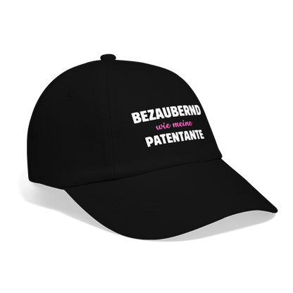 Baseballkappe "Bezaubernd wie meine Patentante" - Schwarz/Schwarz