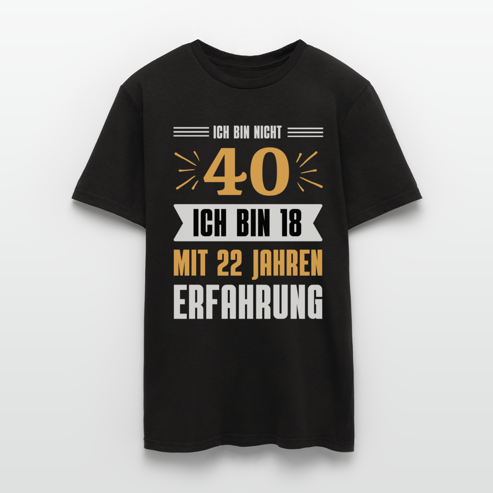 Männer T-Shirt "Ich bin nicht 40" - Schwarz