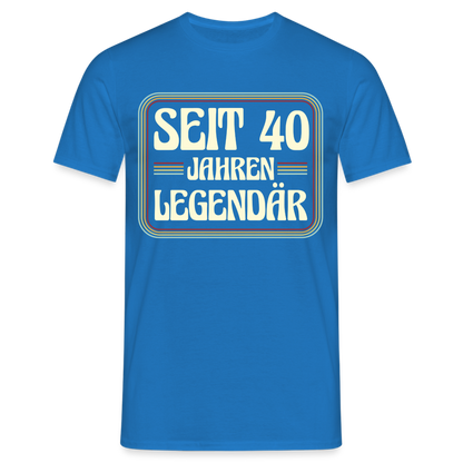 Männer T-Shirt "Seit 40 Jahren legendär" - Royalblau