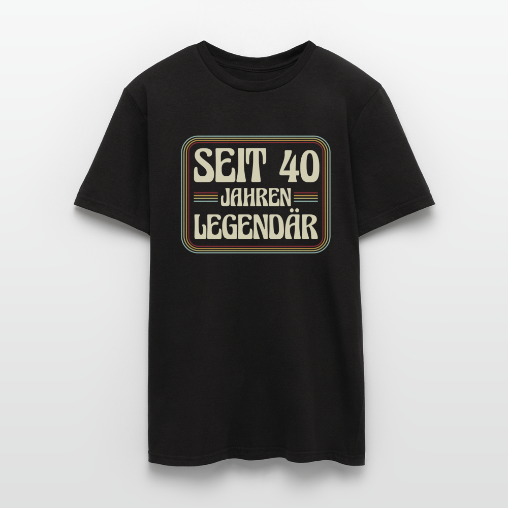 Männer T-Shirt "Seit 40 Jahren legendär" - Schwarz