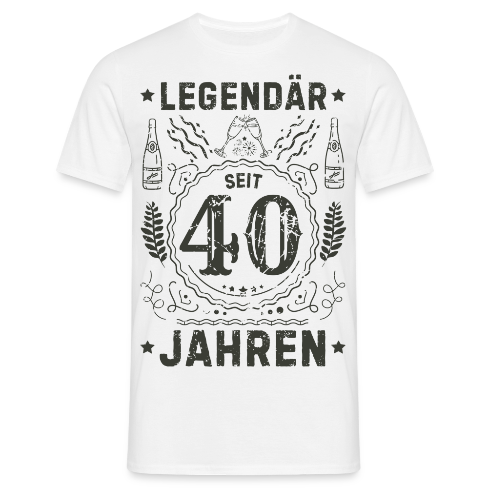 Männer T-Shirt "Legendär seit 40 Jahren" - Weiß