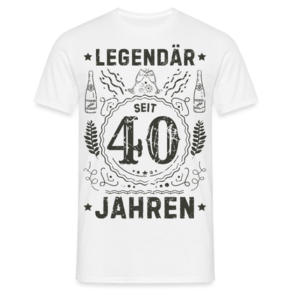 Männer T-Shirt "Legendär seit 40 Jahren" - Weiß
