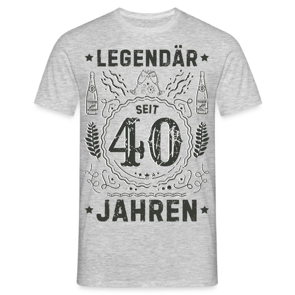 Männer T-Shirt "Legendär seit 40 Jahren" - Grau meliert