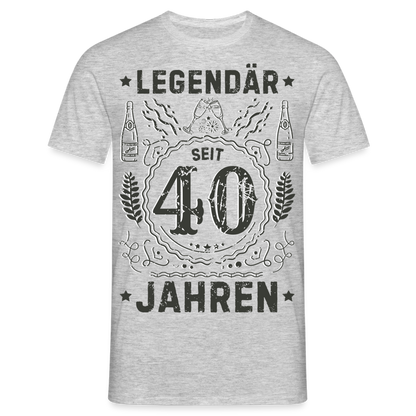 Männer T-Shirt "Legendär seit 40 Jahren" - Grau meliert