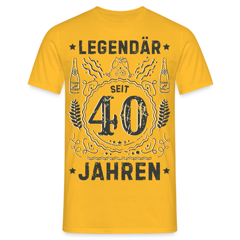 Männer T-Shirt "Legendär seit 40 Jahren" - Gelb