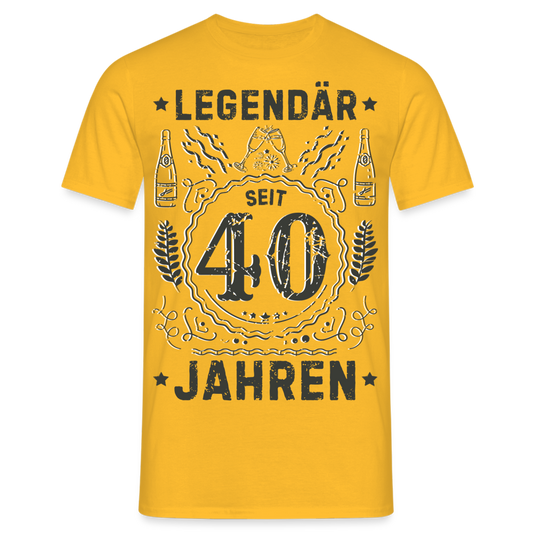 Männer T-Shirt "Legendär seit 40 Jahren" - Gelb