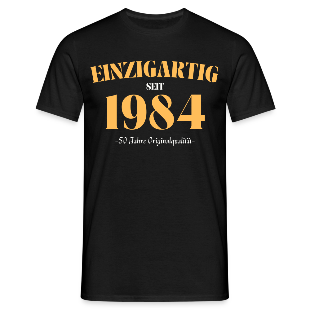 Männer T-Shirt "Einzigartig seit 1984" - Schwarz