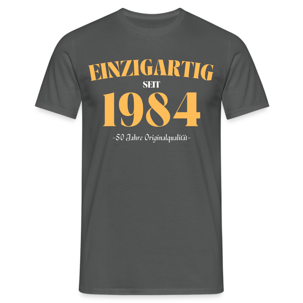 Männer T-Shirt "Einzigartig seit 1984" - Anthrazit