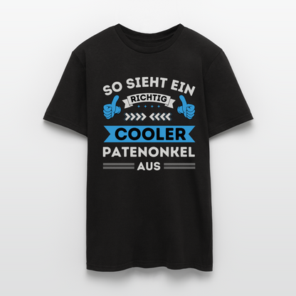 Männer T-Shirt "So sieht ein richtig cooler Patenonkel aus" - Schwarz