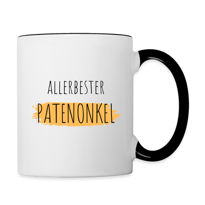 Tasse "Allerbester Patenonkel" - Weiß/Schwarz