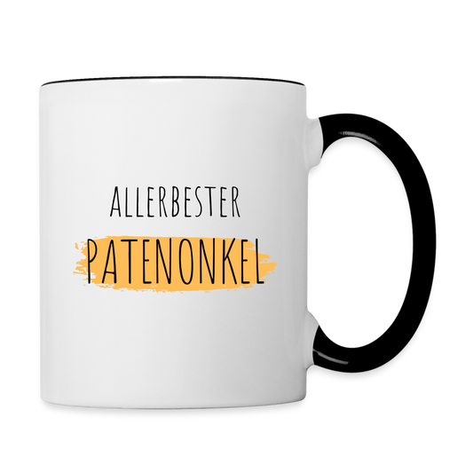 Tasse "Allerbester Patenonkel" - Weiß/Schwarz