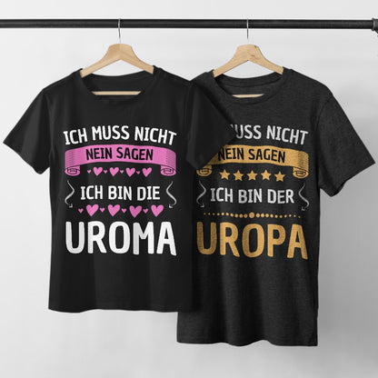 T-Shirt Bundle Urgroßeltern "Muss nicht nein sagen"