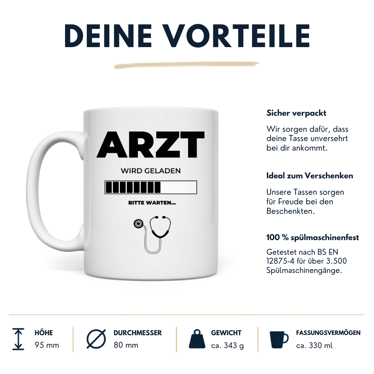 Tasse "Angehender Arzt" Vorteile