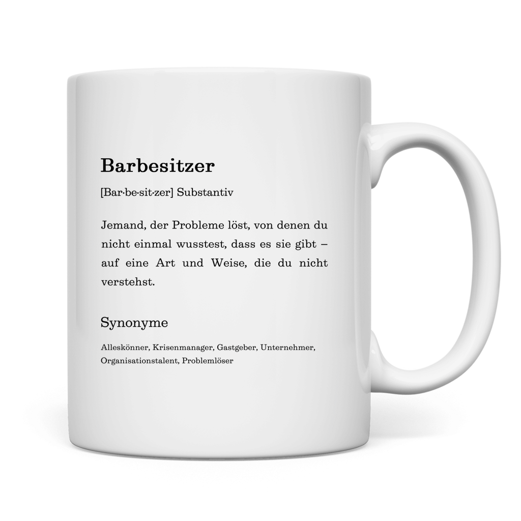 Tasse "Barbesitzer" (Definition)
