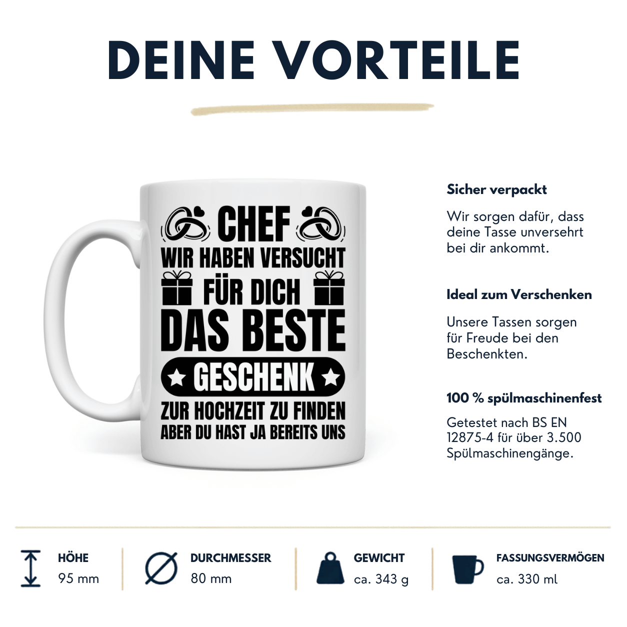Tasse Chef Geschenk Hochzeit Vorteile