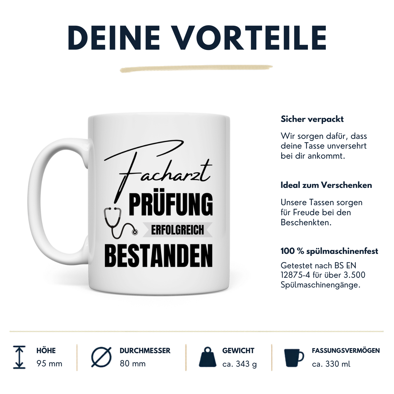 Tasse "Facharzt Prüfung erfolgreich bestanden"
