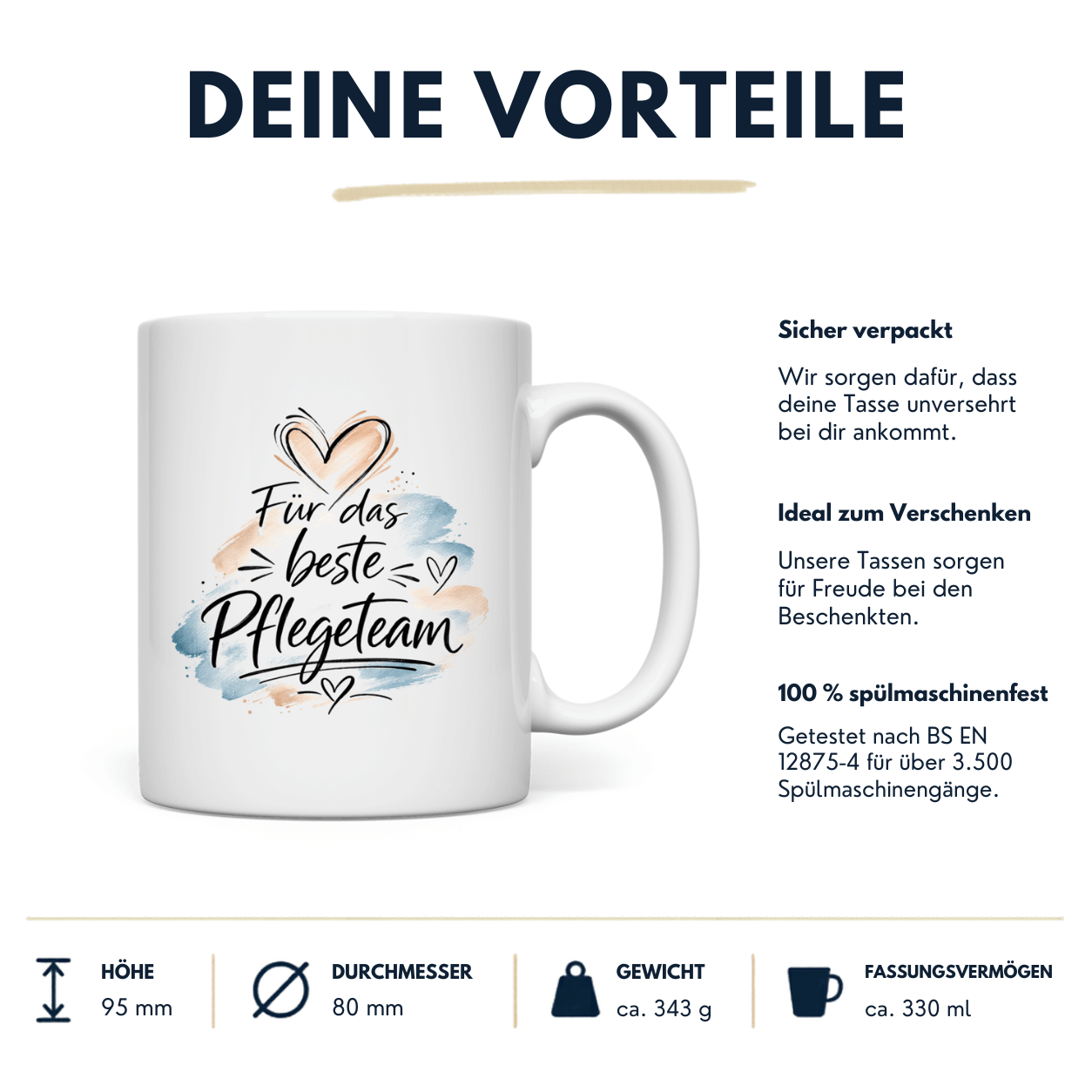 Tasse für das beste Pflegeteam Vorteile