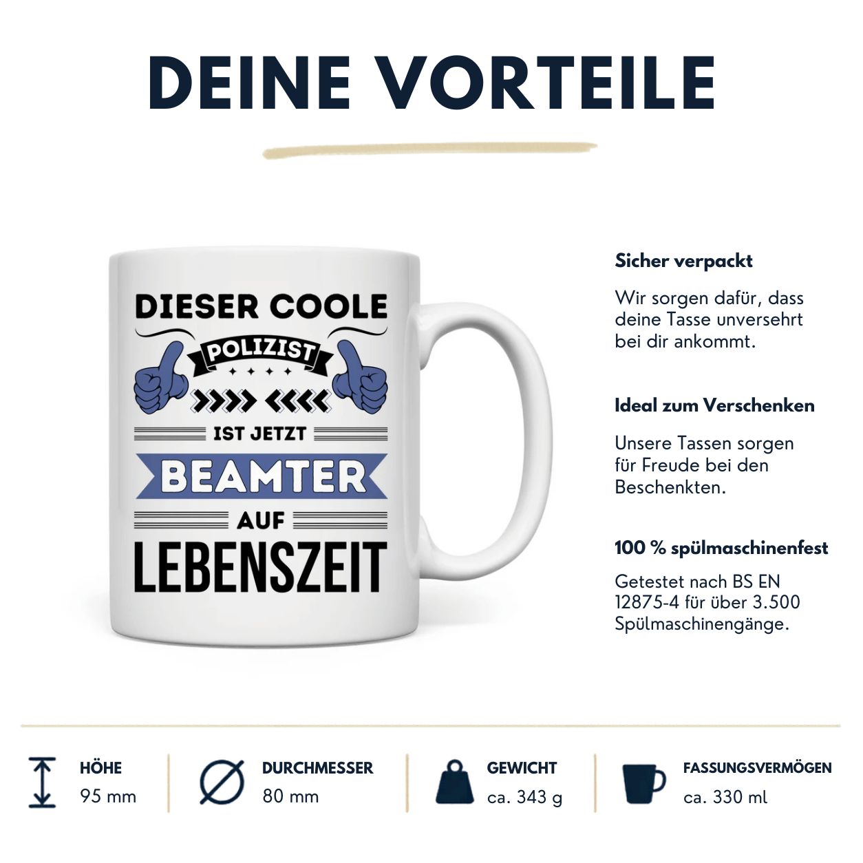 Tasse Verbeamtung auf Lebenszeit Vorteile