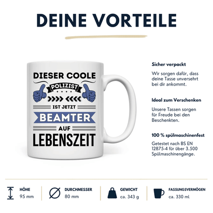 Tasse Verbeamtung auf Lebenszeit Vorteile